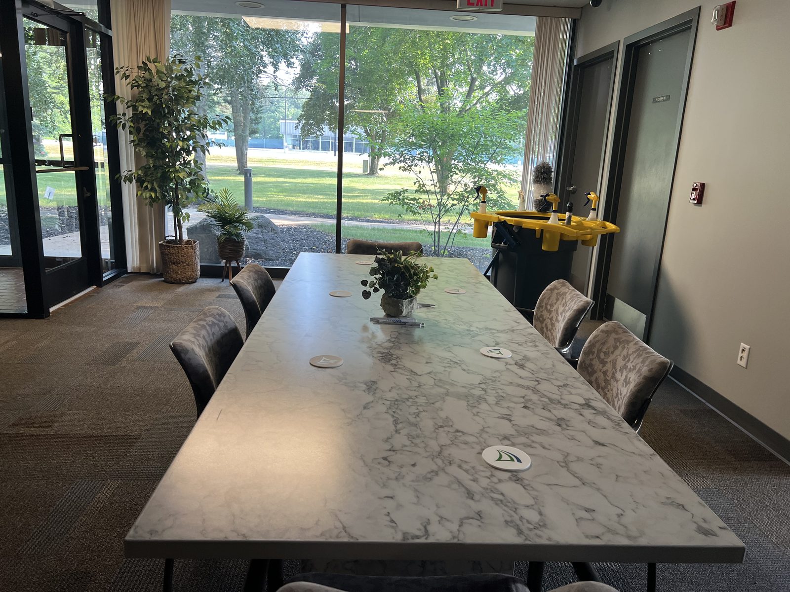 Clean conference room maintained by CT Cleaners office cleaning crew