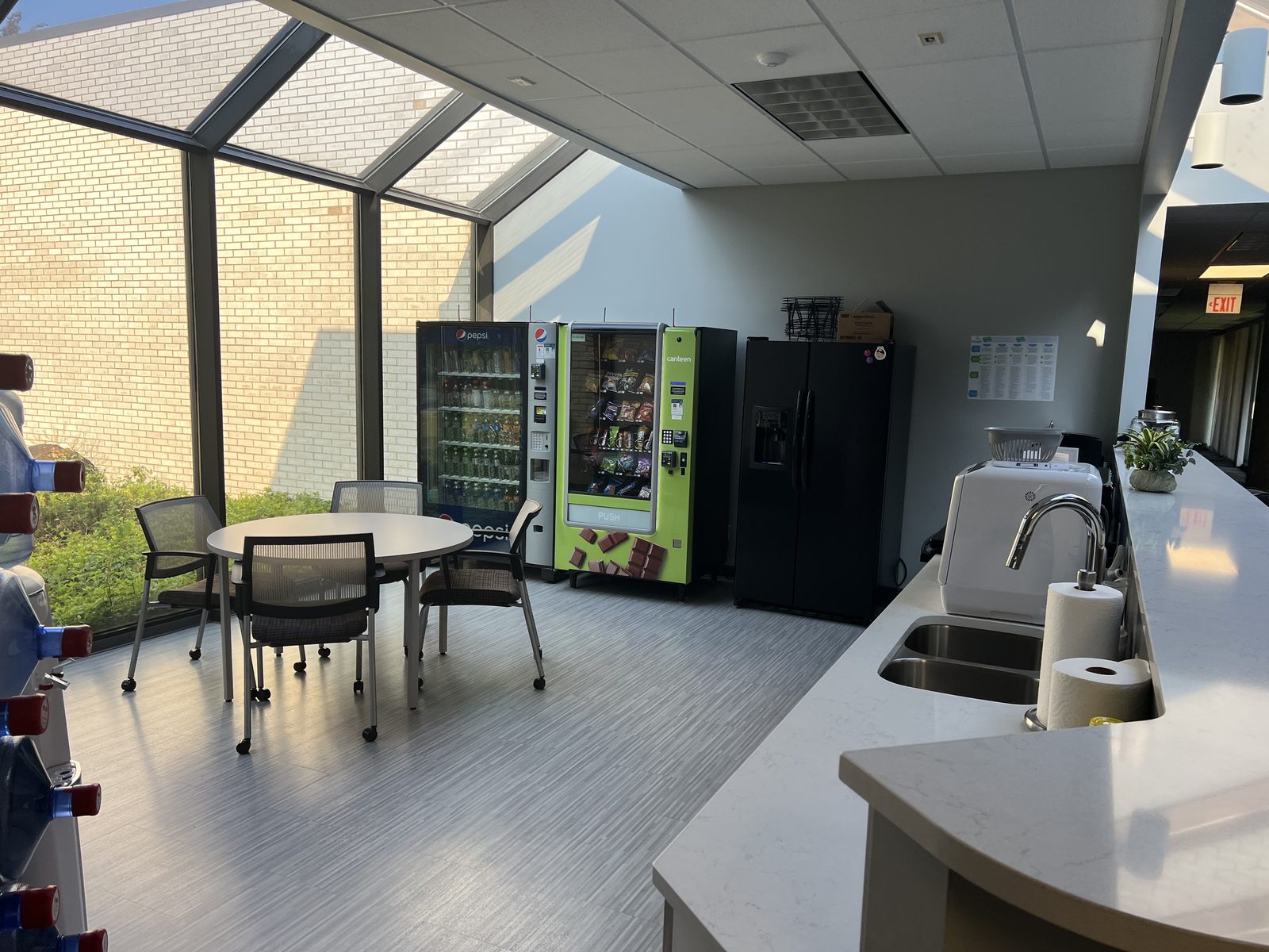 Employee break room cleaned by CT Cleaners janitorial service
